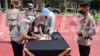 Kapolres Batu Pimpin Upacara Sertijab dan Pisah Sambut Kasat Intelkam Polres Batu
