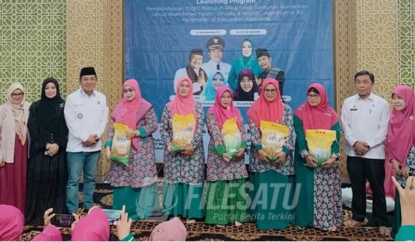 BUPATI Karawang H. Aep Syaepuloh menghadiri Pengajian Syahriyahan