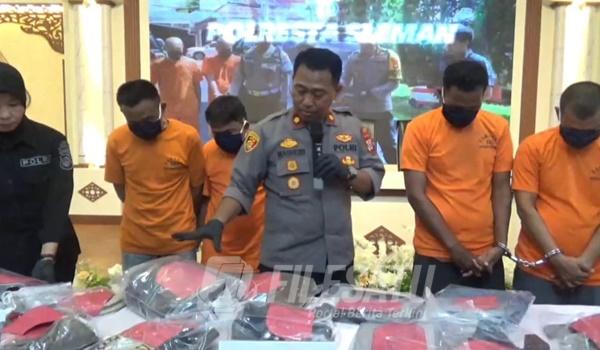 Konferensi Pers yang digelar Polres Sleman