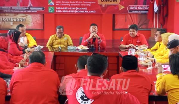 Partai Golkar dan PDI Perjuangan saat melakukan Peretmuan Silaturrahmi