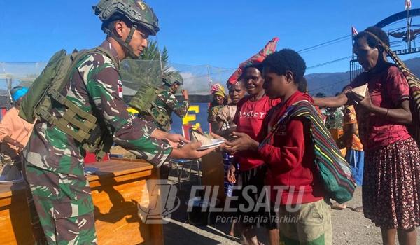 Peringati Hari Kartini di Papua, Satgas Yonif 509 Kostrad Peduli Mama Papua