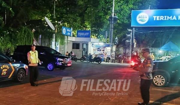 Polsek Kuta Selatan saat menggelar Patroli Blue Light