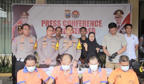 Press Conference yang digelar Polres Jember Polda Jatim