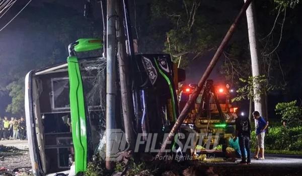 Bus yang engalami kecelakaan di Subang tewaskan 11 Orang