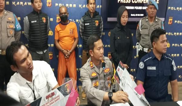 Konferensi Pers yang digelar Polres Karawang