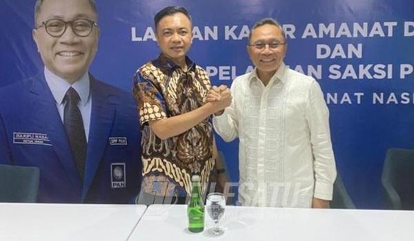 Mantan Wabup Rahmat Santoso bersama ketum PAN