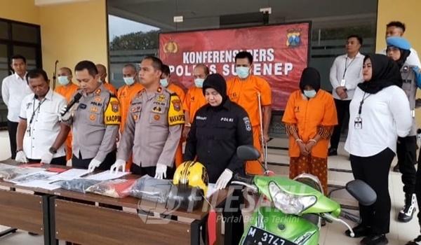 Konferensi Pers yang digelar Polres Sumenep