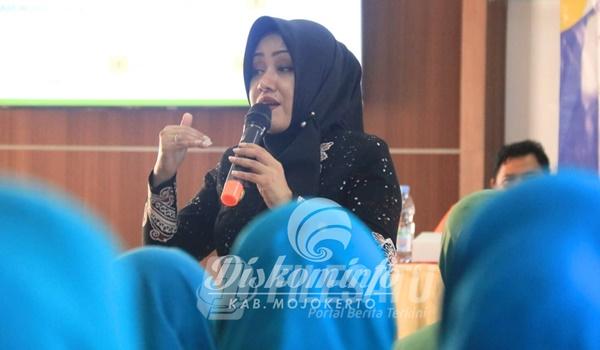 Bupati Mojokerto Ikfina Fahmawati saat sosialisai Progam Gagah Bencana