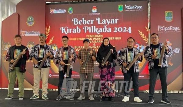 KPU Karawang Gelar Kirab Pilkada 2024