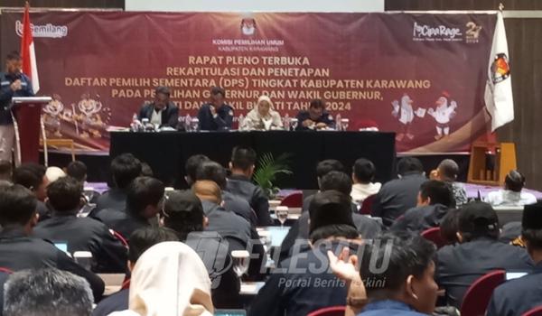 KPU Karawang gelar Rapat Pleno Rekapitulasi dan Penetapan DPS Pilkada 2024