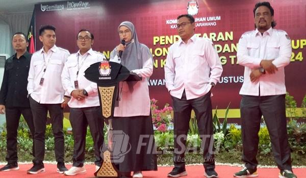 Konferensi Pers yang digelar KPU Karawang