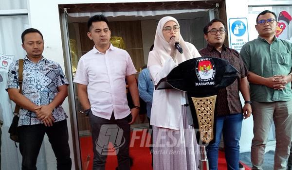 Konferensi Pers yang digelar KPU Karawang