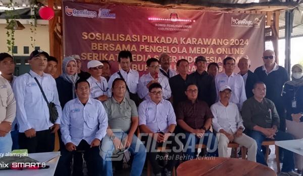 SMSI dan KPU Karawang Gelar Sosialisasi Pilkada bagi Pengelola Media Onlne