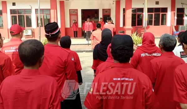 Upacara peringatan HUT RI ke 79 yang digelar DPC PDI Perjuangan Karawang