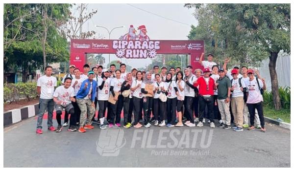 Gerak Jalan Santai Ciparage Run yang digelar KPU Karawang