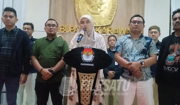 Konferensi Pers yang digelar KPU Karawang