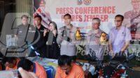 Konferensi Pers yang digelar Polres Jember