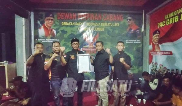 Anang Hermawanto Terima SK Mandat Pimpin DPC Grib Jaya Jember