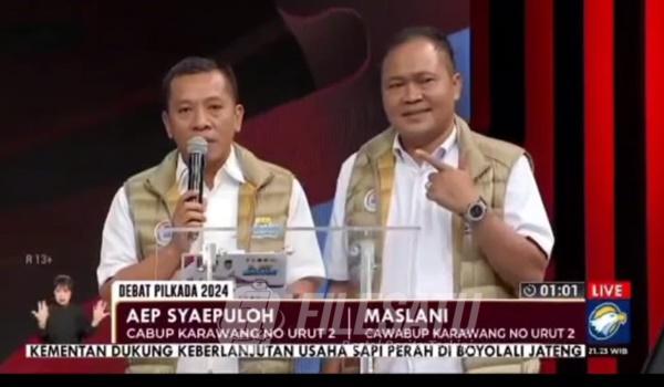 Paslon 02 di gelaran Debat Publik Cabup-Cawabup Karawang 2024