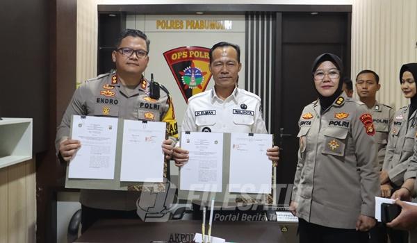 Penandatanganan Nota Kesepahaman antara Polres dan Pemkot Prabumulih