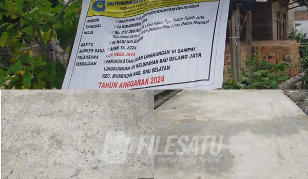 Di Duga Proyek Di Jalan Kelurahan Batu Belang Di Kerjakan Tidak Sesuai Prospek