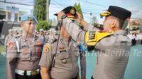 Kapolresta Banyuwangi Polda Jawa Timur Kombes Pol Rama Samtama Putra pimpin upacara kenaikan pangkat Kapolresta Banyuwangi Polda Jawa Timur Kombes Pol Rama Samtama Putra pimpin upacara kenaikan pangkat