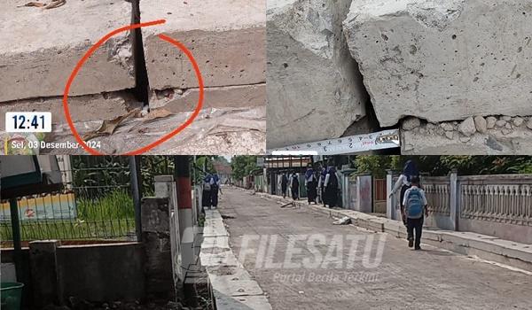 Pembangunan atau perbaikan jalan dengan cara menggunakan beton