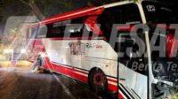 Bus pariwisata yang yang mengakibtakan 4 orang meninggal