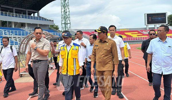 Menko Bidang Infrastruktur Agus Harimurti Yudhoyono (AHY) di Stadion Gelora Delta Sidoarjo