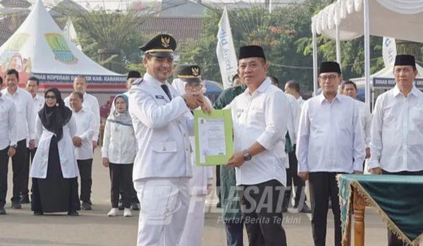 Bupati Karawang saat lantik 32 Pejabat Administrator Baru