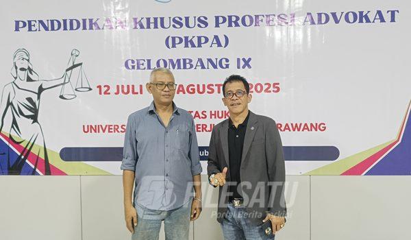 Ketua Peradi Karawang H. Asep Agustian, SH, MH (kanan)