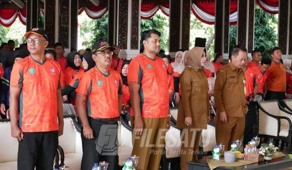 WAKIL Bupati Sidoarjo, Mimik Idayana saat hadir dalam kegiatan Pengembangan Keprofesian Berkelanjutan (PKB) bagi guru PJOK