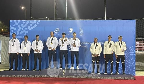 Timnas Bola Voli Pantai putra berhasil menyabet medali perunggu dalam ajang Asian Youth Games 3rd 2025 di Bahrain