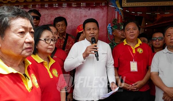 Bupati Sidoarjo H. Subandi saat hadiri krab budaya alam rangka merayakan Shen Dien Y.M. Kongco Kong Tek Cun Ong