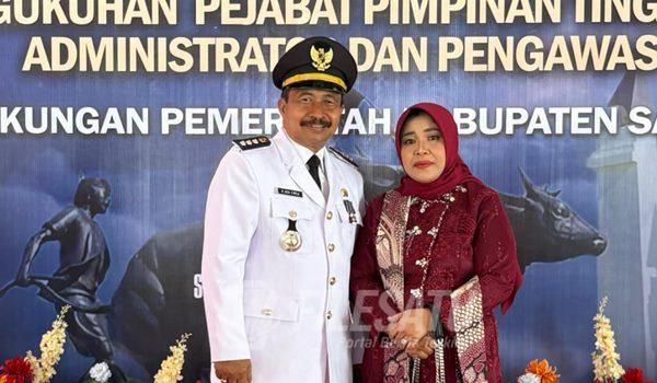 H. Achmad Fariji Camat Tambelangan dan istri