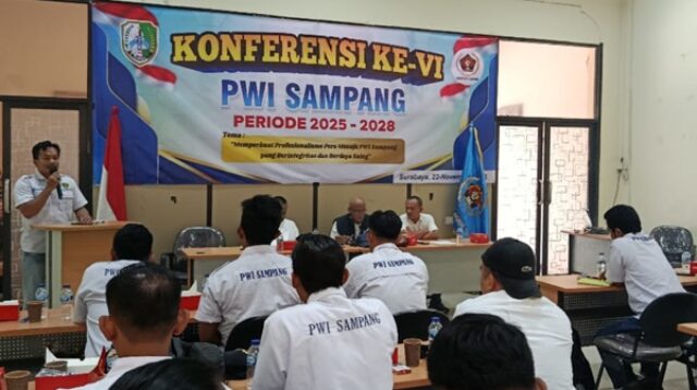 Konfrensi VI PWI Sampang terpilih Hanggara Pratama Syahputra sebagai Ketua PWI Sampang 2025–2028