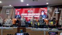 Polres Jember menggelar konferensi pers terkait hasil pelaksanaan Operasi Sikat Semeru 2025