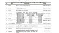 Tabel Anggaran BTT