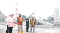 Wabup Sidoarjo Kembali Sidak Progres Pengerjaan Revitalisasi Alun-alun Sidoarjo