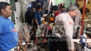 Tim Inafis Polresta Sidoarjo saat olah TKP di Rumah Kos yang terjadi ledakan