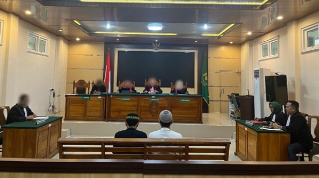 LBH Geradin Baturaja saat kawal Hak Hukum di PN Baturaja