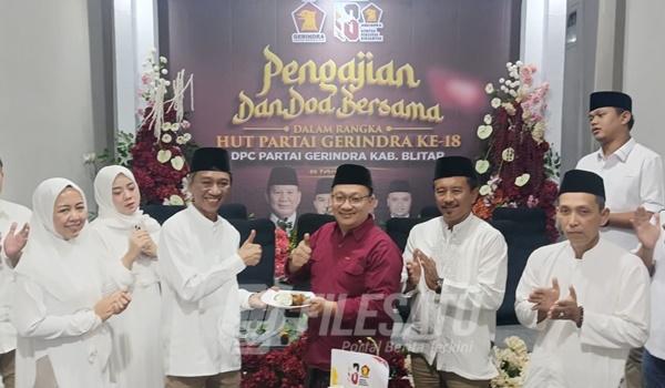 PARTAI Gerindra saat merayakan hari ulang tahun (HUT) ke-18