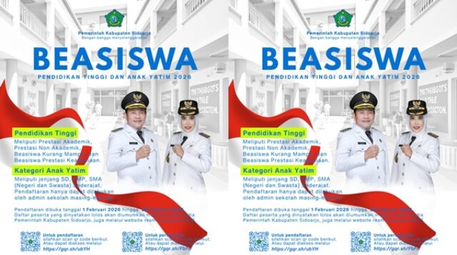 Pemkab Sidoarjo Resmi Luncurkan 4.000 Kuota Beasiswa 2026