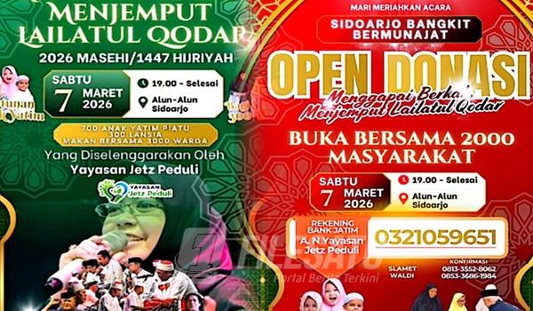 Yayasan Jetz Peduli Gelar “Sidoarjo Bangkit Bermunajat” di Alun-Alun