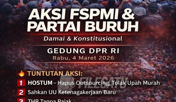 Buruh Gelar Aksi di Kemenaker Besok