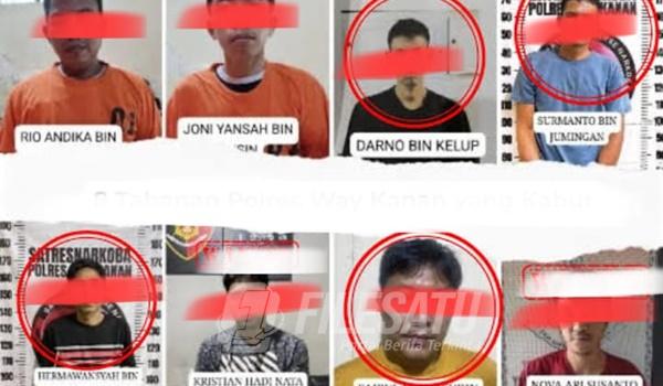 Delapan Tahanan POLISI Way Kanan Kembali ke Balik Jeruji