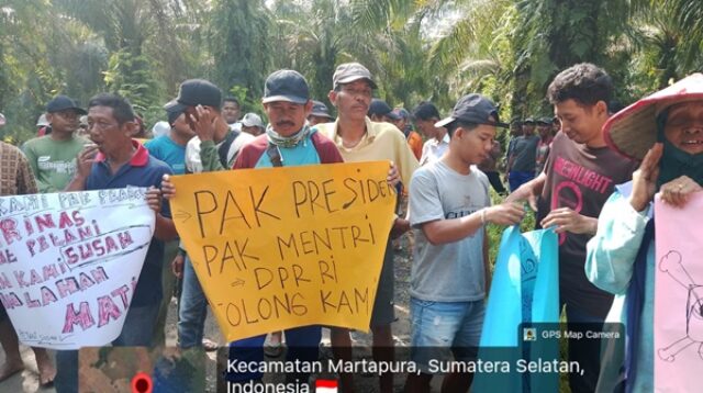 Demo Aksi Petani Martapura Oku Timur