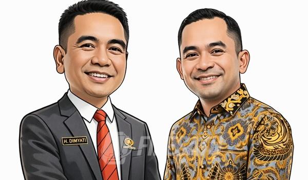 H. Dimyati, mantan Ketua HIPMI Karawang bersama Rafiudin Firdaus