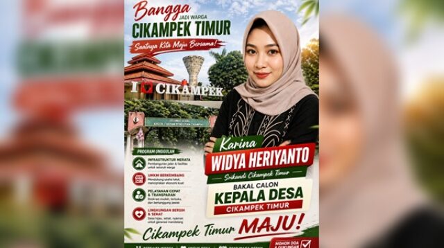 Karina Widya Heriyanto balon Kepala Desa Cikampek Timur, Kecamatan Cikampek