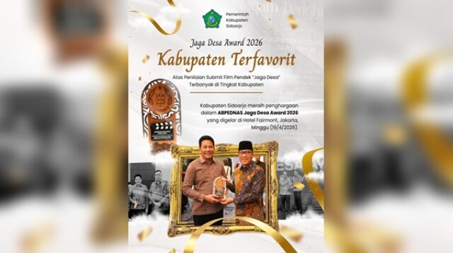 Sidoarjo Raih Penghargaan Kabupaten Terfavorit di Jaga Desa Award 2026
